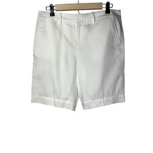 LILLY PULITZER Women's Chipper Stretch Bermuda Shorts White Size 8